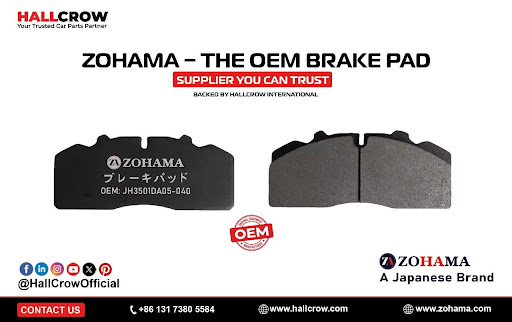 Decision-making process for selecting a reliable OEM brake pad supplier, highlighting Zohama’s global presence, quality standards, and after-sales support