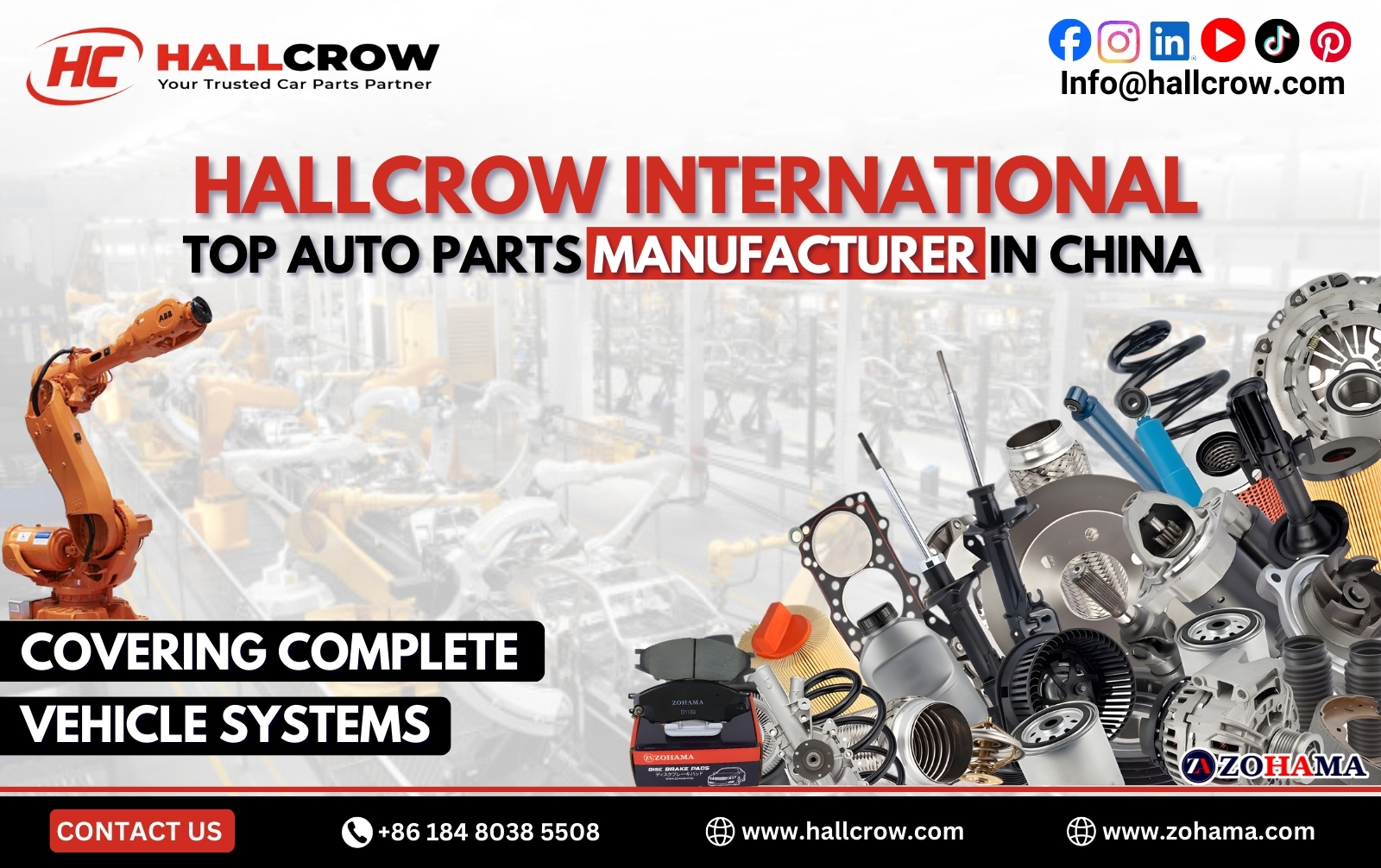HallCrow International Top Auto Parts Manufacturer in China