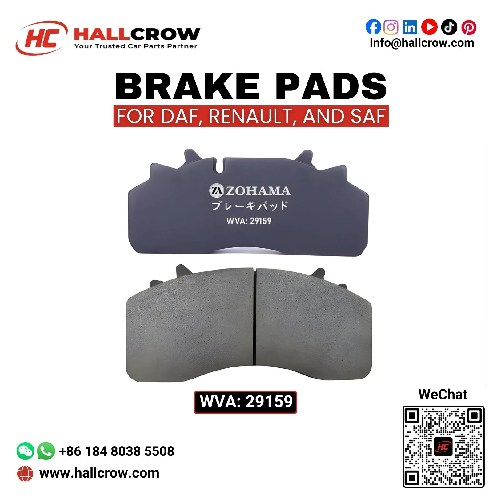 WVA 29159 Brake Pad Web Image 2.1