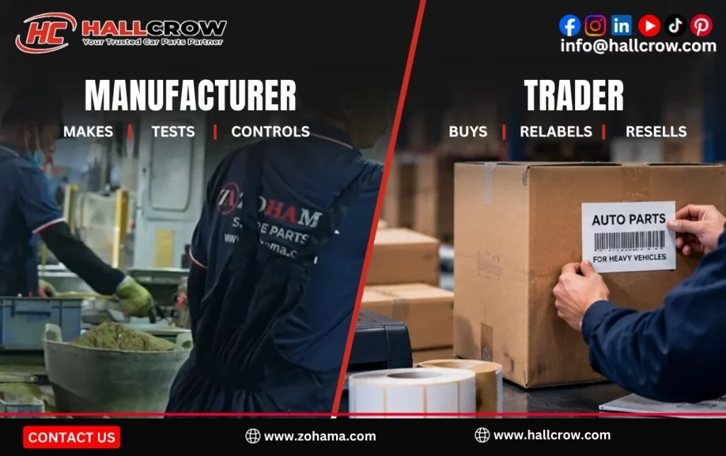Why the process separates a manufacturer from a trader.